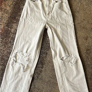 PacSun White Boyfriend Distressed Jeans